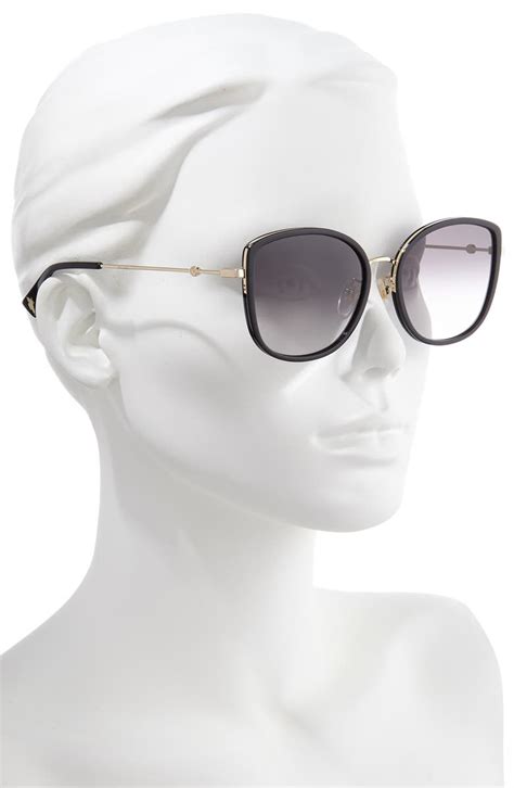 Gucci Grey Gradient Cat Eye Ladies Sunglasses 